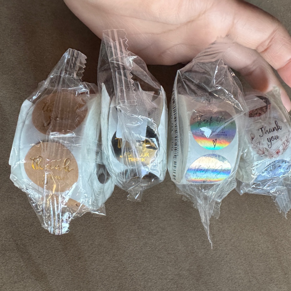 Bundle 2000 pcs (4 Rolls) Thank You Stickers (500 each)